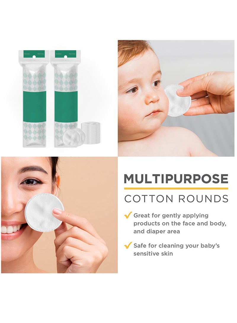 روعة 600 قطعة من وسادات إزالة المكياج للاستخدام مرة واحدة، مضادة للحساسية، خالية من الوبر، لتنظيف الأطفال، وسادات قطنية لإزالة المكياج للوجه - Image 2